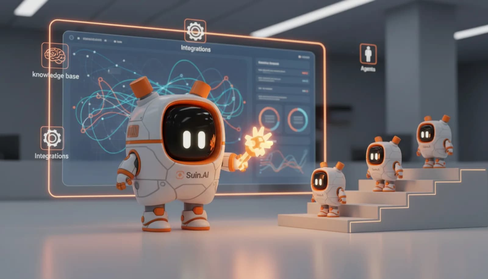Маскот Суинчик подключает клиентов к платформе SUIN.AI — программа для интеграторов