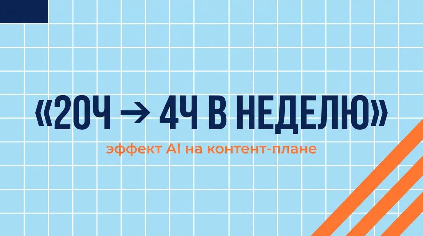 Реальный эффект AI-агентов в SMM: контент-план с 20 до 4 часов в неделю