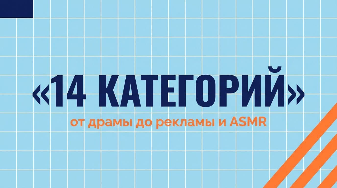 70 промптов в 14 категориях — от кинодрамы до рекламы, ASMR и природы