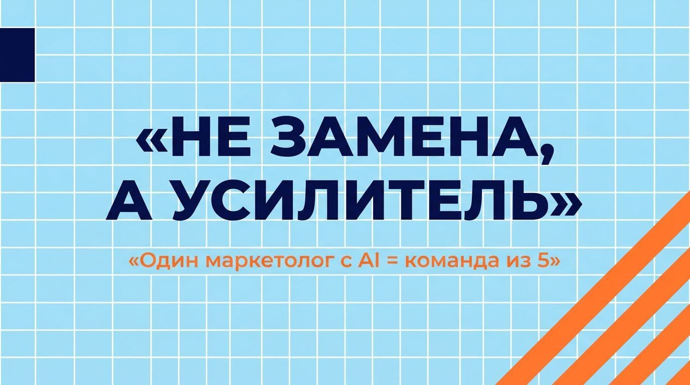 AI не заменяет маркетолога — он умножает его. Один с AI = команда из 5 без AI