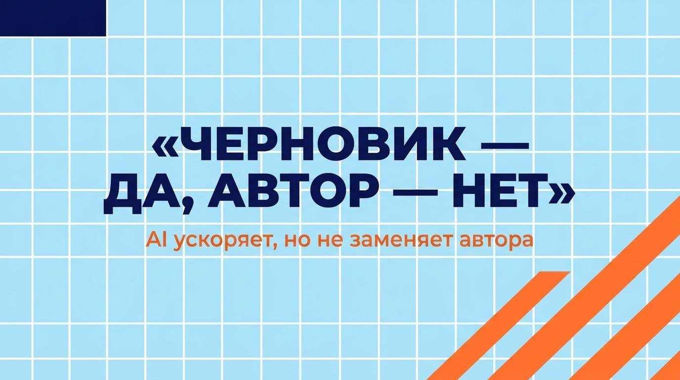 AI отлично делает черновик и варианты, но авторский голос и финальное решение остаются за человеком