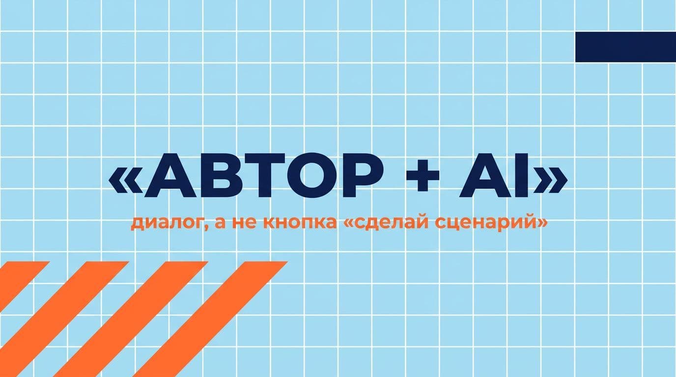 AI-соавторство — это диалог, а не кнопка «сделай сценарий»: вы ведёте, AI предлагает
