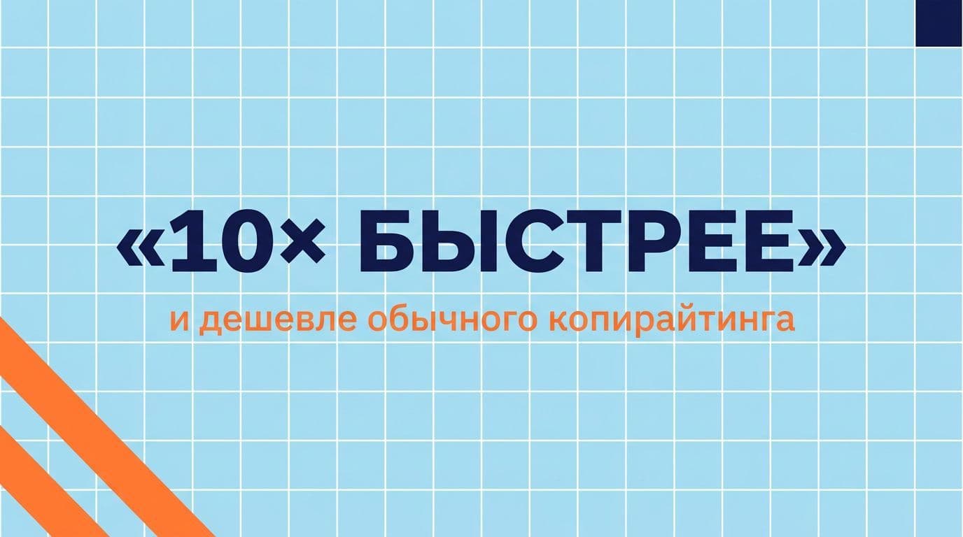 В 10 раз быстрее обычного копирайтинга — но только при правильно поставленной задаче