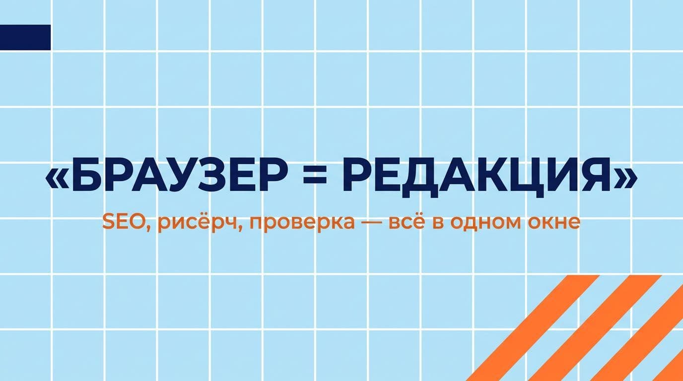 Браузер превращается в полноценную редакцию — SEO, рисёрч и проверка в одном окне