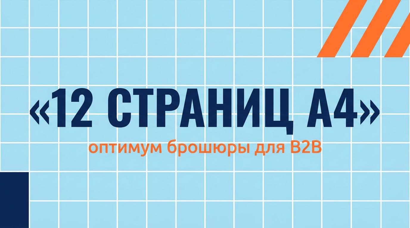 Оптимальный объём B2B-брошюры — 10-12 страниц A4 с визуальной иерархией