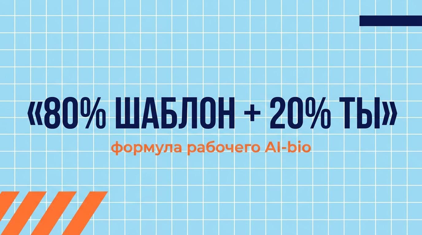 Рабочая AI-bio = 80% структурированный шаблон + 20% уникальная личность