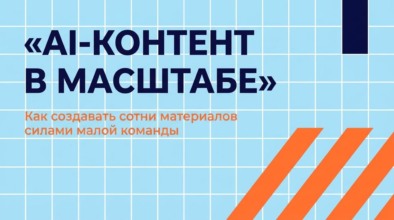 AI-контент в масштабе: как создавать сотни материалов силами малой команды