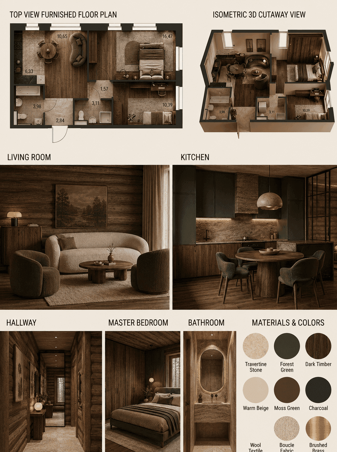 Промпт «Forest Cabin Lodge» — результат генерации