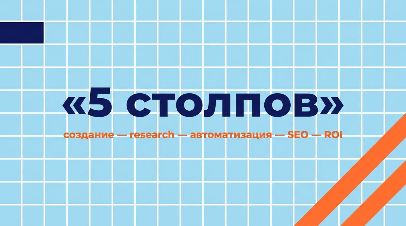 5 столпов AI-стратегии: создание контента, исследование рынка, автоматизация, SEO/GEO и измерение ROI