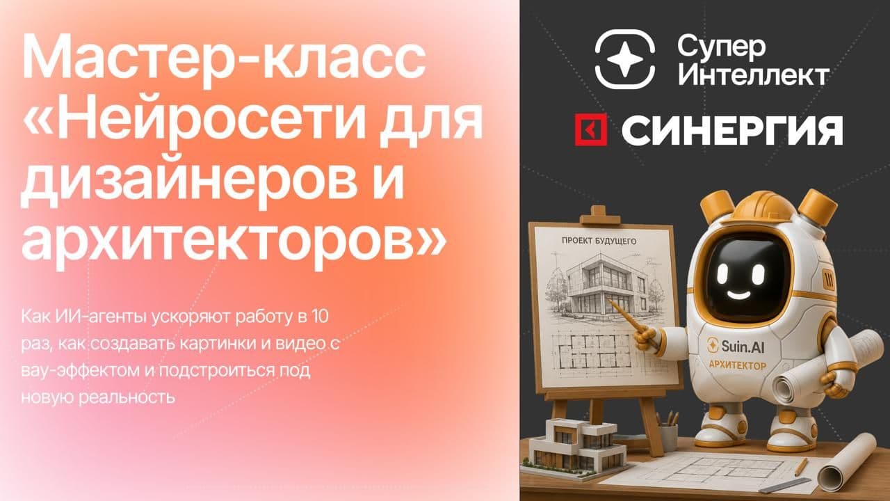 Мастер-класс «Нейросети для дизайнеров и архитекторов» — 16 июля, 13:00 (мск)
